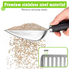 Apidgrowth stainless steel scoop with easy-clean polished surface; quick maintenance.