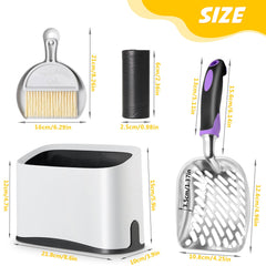 Apidgrowth cat litter scoop fast-sifting design speeds waste separation.