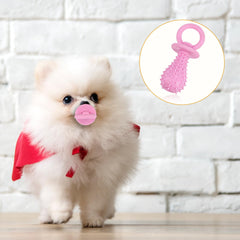 APLZGMG teething pacifier toy closeup showing durable rubber for chewers