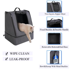 Apollo Walker litter box base insert provides a sturdy, stable bottom for travel.