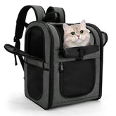 Apollo Walker Pet Carrier Backpack close-up shows secure design for travel and anxious pets.