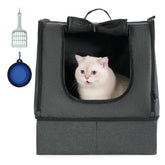 Apollo Walker portable cat travel litter box open shell for easy setup on trips.