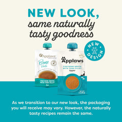 Applaws natural ingredients label on cat food topper highlighting limited ingredients.