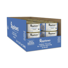 Applaws tuna fillet crab in broth cans pack shows natural protein rich cat food for picky eaters