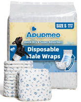Apupmeo small-fit disposable dog diapers ideal for small male dogs during travel