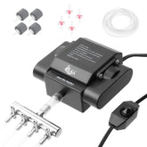 AQQA aquarium air pump front view demonstrates strong aeration for healthier fish and aquatic plants.