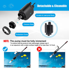 AQQA Aquarium Gravel Cleaner extension-tube — adjustable length for tall tanks.