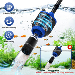 AQQA DC 36W extendable handle reaches tall tanks without wet hands.