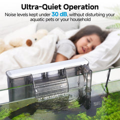 AQQA Quiet filter triple bio sponges provide combined filtration performance.