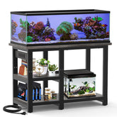 AQQA stand top view shows sturdy 36x18 surface for a large tank.