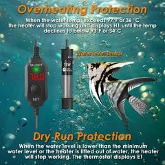 AquaMiracle 15W temperature control with precise 1F adjustment