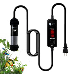 AquaMiracle 50W small aquarium heater compact design for space-saving tank warmth.