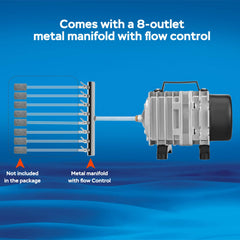 Aquamiracle adjustable outlets show customizable airflow for setups.