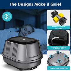 AquaMiracle aquarium air pump quiet double-layer housing reduces vibration for serene tanks