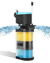 AquaMiracle in-tank filter front view for efficient filtration.