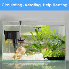 AquaMiracle aquarium powerhead pump back view shows compact submersible design for placement