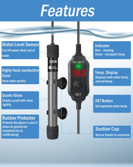 AquaMiracle thermostat offers 1°F accuracy for stable tank temperature.