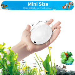 AQUANEAT aquarium air pump rests on four rubber feet, reducing vibration and noise.