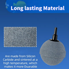 AQUANEAT air stone 2-inch setup shows fine bubbles elevating dissolved oxygen for hydroponics