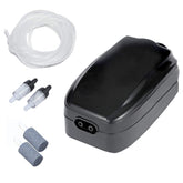 AQUANEAT aquarium air pump powering a 100-gallon tank with steady aeration
