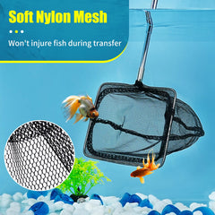 AQUANEAT aquarium net's soft nylon mesh protects delicate fish during transfers.