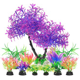AQUANEAT purple tree 11inch artificial plant adds height and visual interest