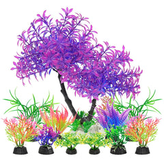 AQUANEAT purple tree 11inch artificial plant adds height and visual interest