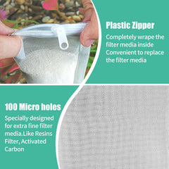AQUANEAT bag installed in a canister shows compatibility with multiple filters.