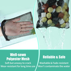 AQUANEAT coarse mesh bags enable steady water flow for media like carbon.