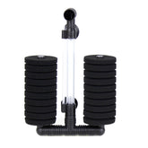 AQUANEAT Double Bio Sponge Filter in tank setup for gentle filtration and oxygenation