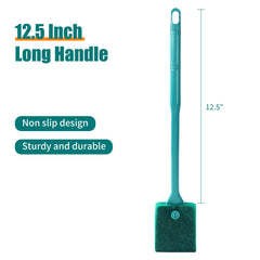 AQUANEAT double-sided sponge brush for quick algae scrubbing and tank cleaning