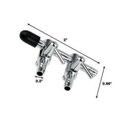 AQUANEAT dual outlet valve close-up showing adjustable flow.