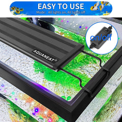 AQUANEAT LED light includes blue LEDs to add depth and color in freshwater tanks.