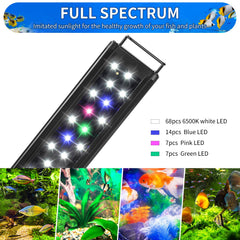 AQUANEAT LED light full-spectrum with 96 LEDs for vibrant freshwater lighting.