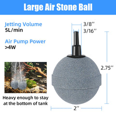 AQUANEAT pond aerator 2-inch stone creates even bubbles for healthy fish and roots