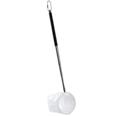 AQUANEAT shrimp net with extendable handle ideal for bottom cleaning and drip-free retrieval.