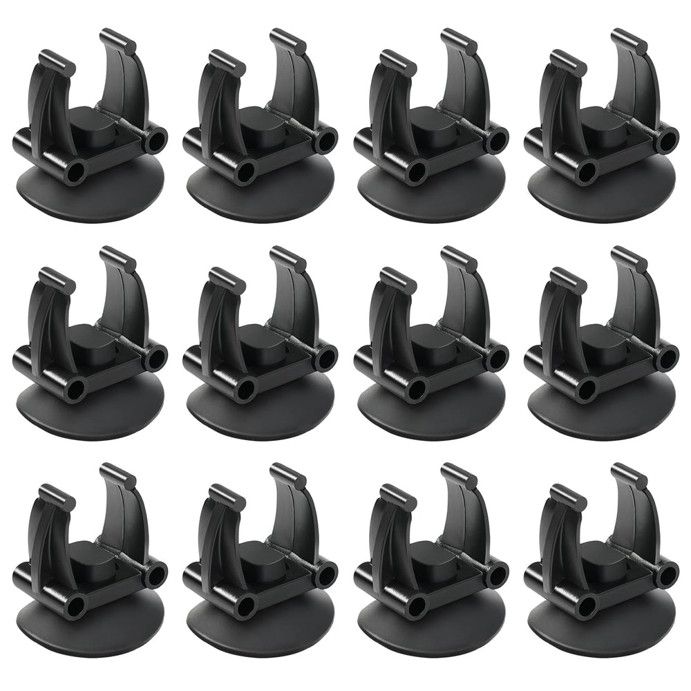 AQUANEAT suction cups 12-pack securely hold aquarium items on glass.