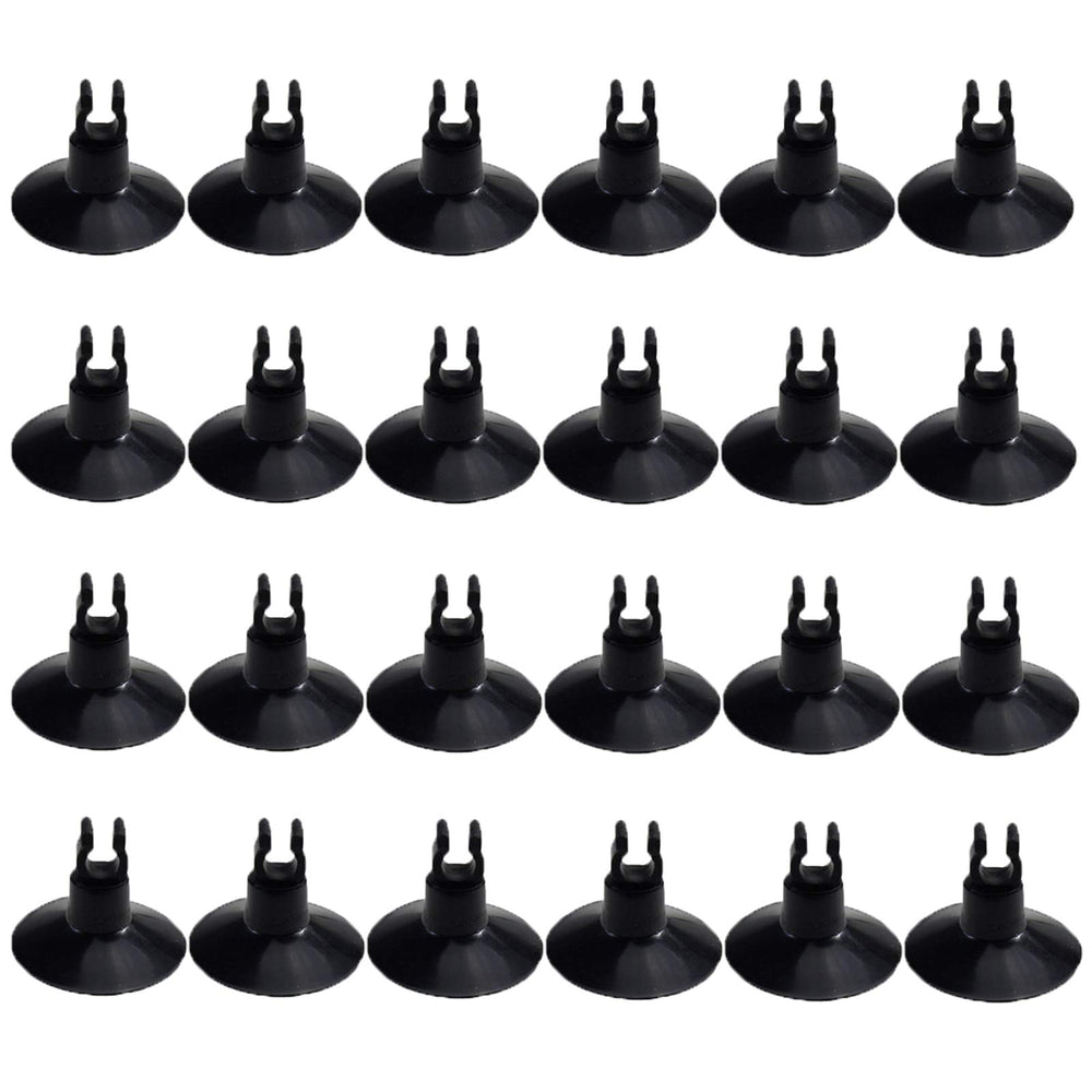 AQUANEAT suction cups securing fish tank airline tubing for tidy routing.