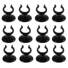 AQUANEAT suction cups pack 12 black for discreet heater and tubing security.