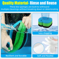 AQUANEAT white floss pads help remove fine debris to brighten the aquarium.