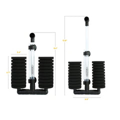 Aquapapa Bio Sponge Filter bubble chamber highlights micro-bubble aeration and improved gas exchange