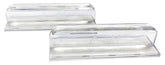 Aquarium Masters glass canopy handles installed on a clear canopy for easy lifting.