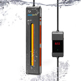 AQUASMITH 100W aquarium heater outer shell protects fish with durable ABS housing.