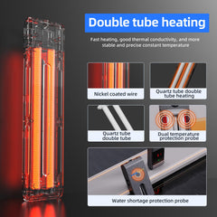 AQUASMITH aquarium heater digital controller enables precise temperature adjustment for easy care.