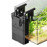 AQUASMITH Hang-On-Back Filter side view showing compact design for small to medium aquariums.