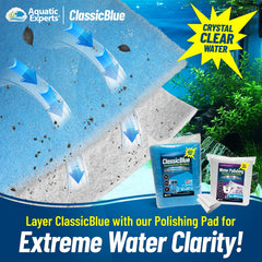 Aquatic Experts filter pad in wet/dry filter cut-in supports steady water flow