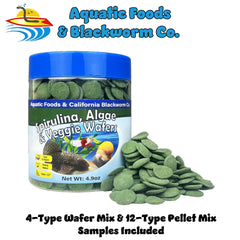 Aquatic Foods Inc. wafers in-tank demonstrate sinking feed for plecos and shrimp.