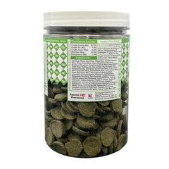 Aquatic Provisions algae discs sinking wafers 18mm are ideal for bottom feeders’ daily meals.
