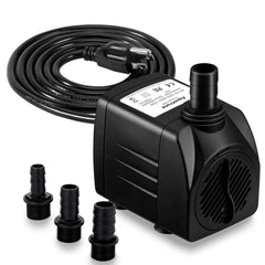 Aquatrone compact 400GPH pump front view for quiet aquarium circulation