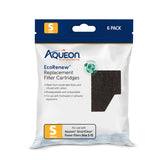 Aqueon EcoRenew filter cartridge in small pack showing NoDrip design for mess-free changes.